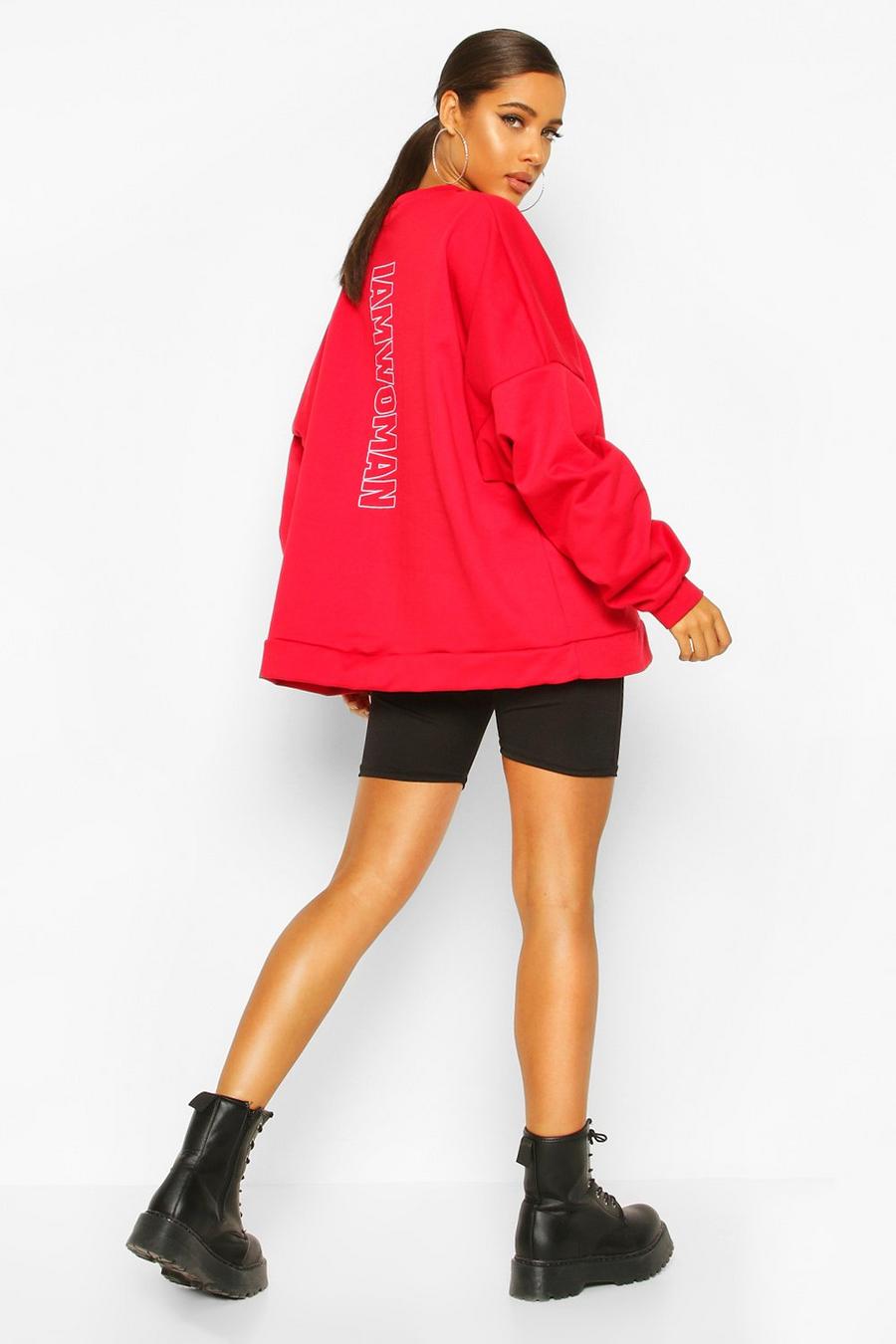 Premium Oversized Pullover mit Print auf dem Rücken image number 1