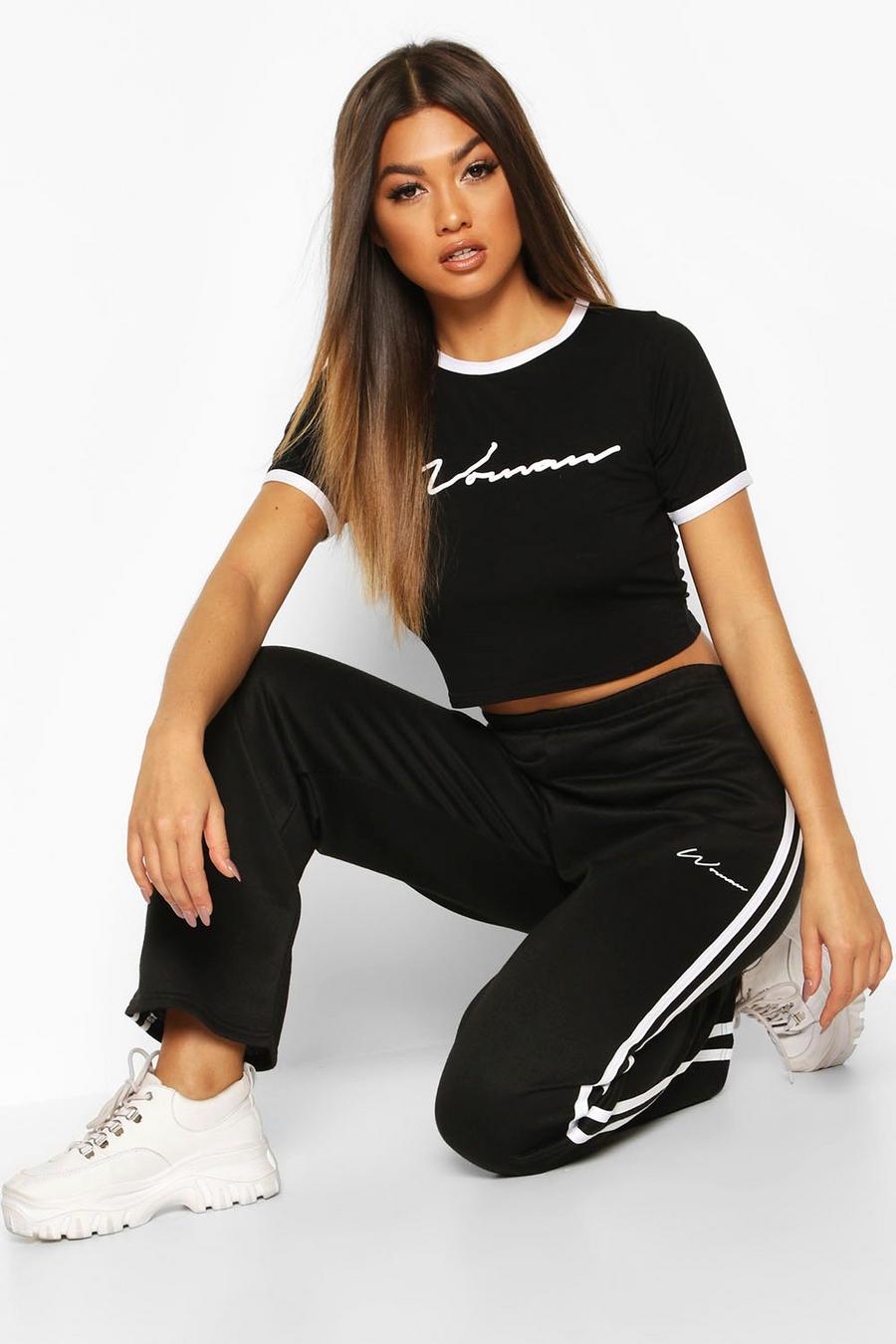 Side Stripe Crop Tracksuit Set image number 1