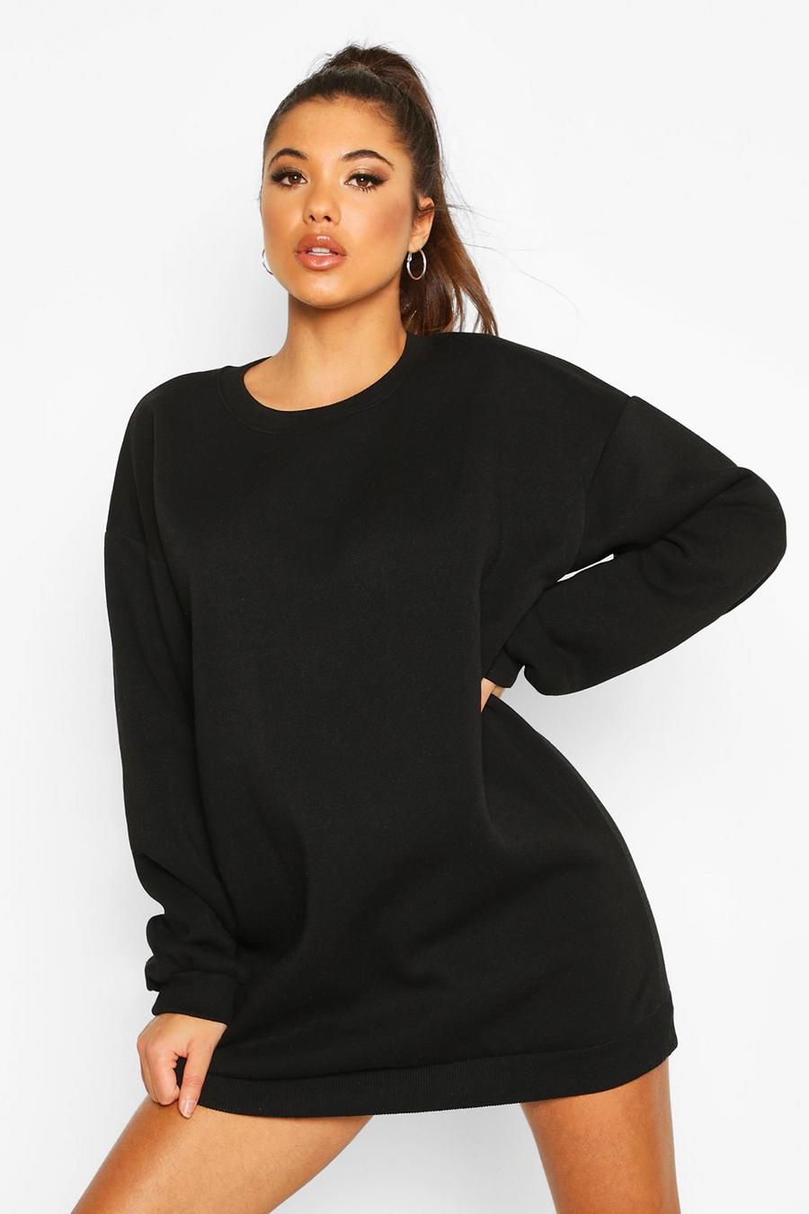 Black The Basic Mix & Match Oversized Sweatshirt Dress image number 1