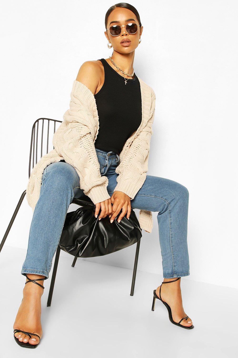 boohoo longline cardigan
