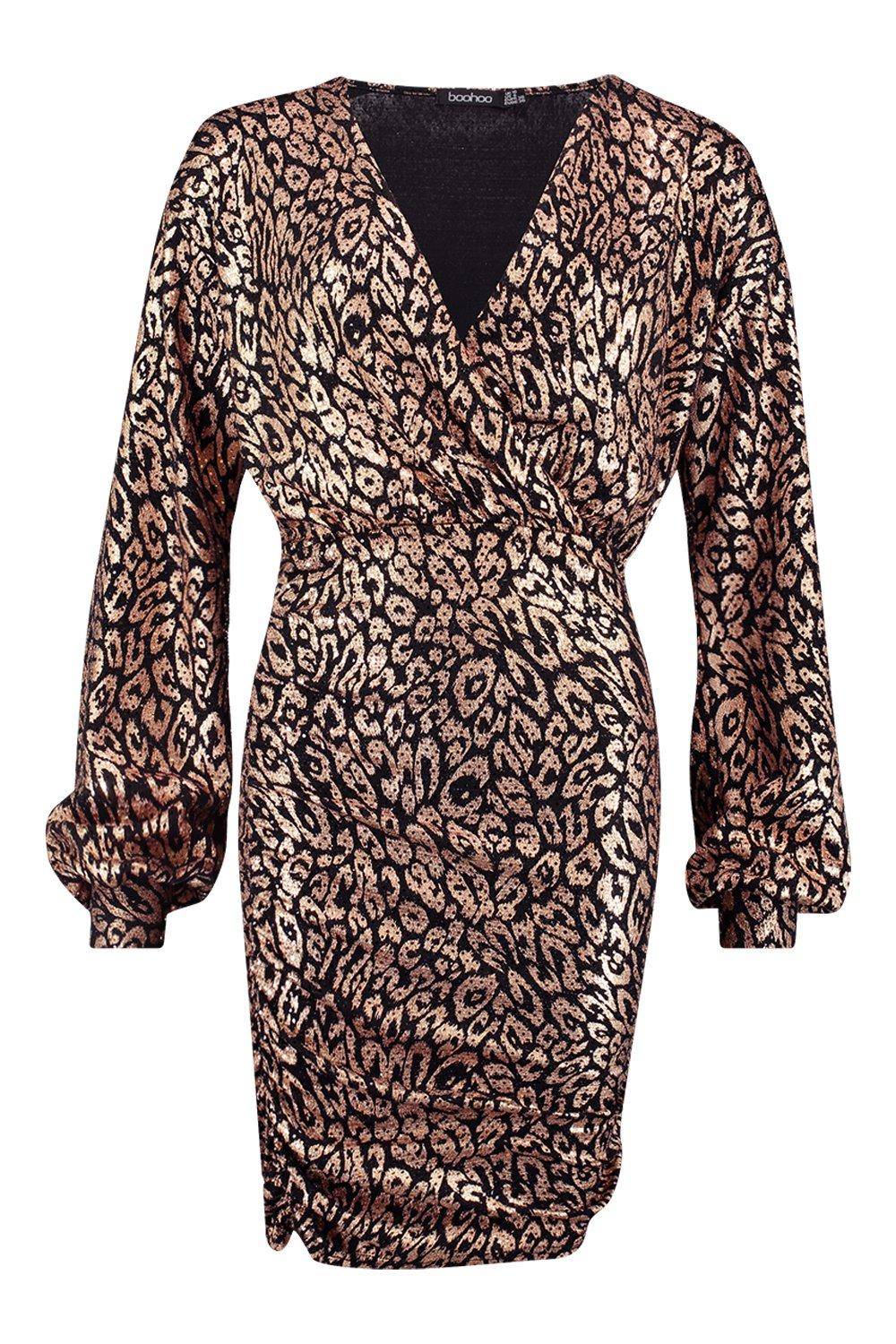 Leopard print best sale sequin dress