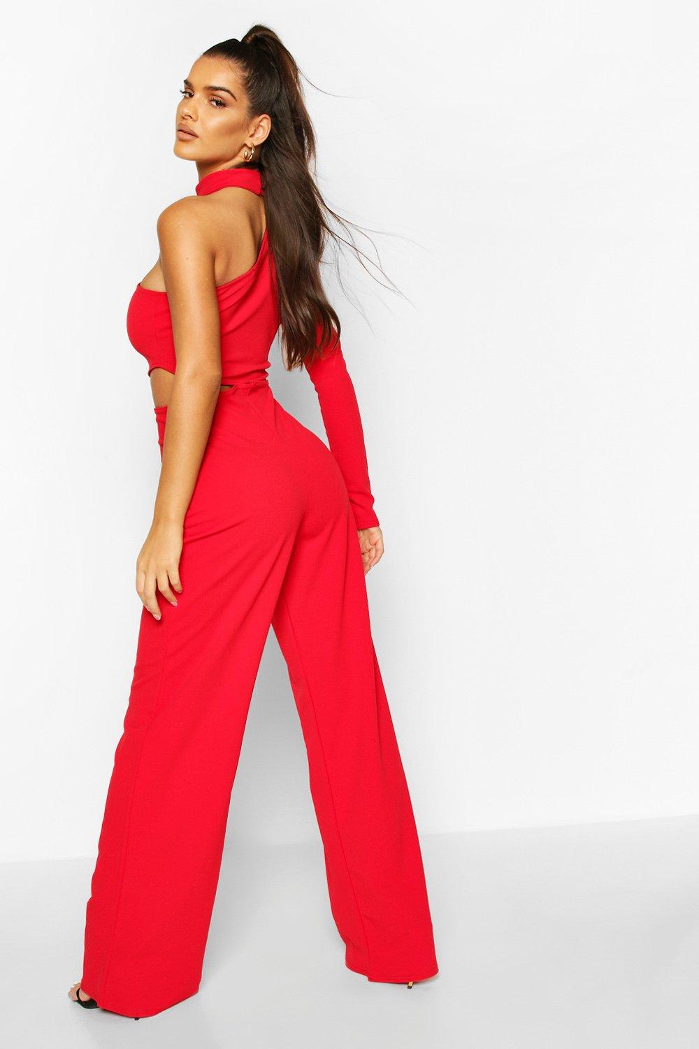 one side shoulder jumpsuit