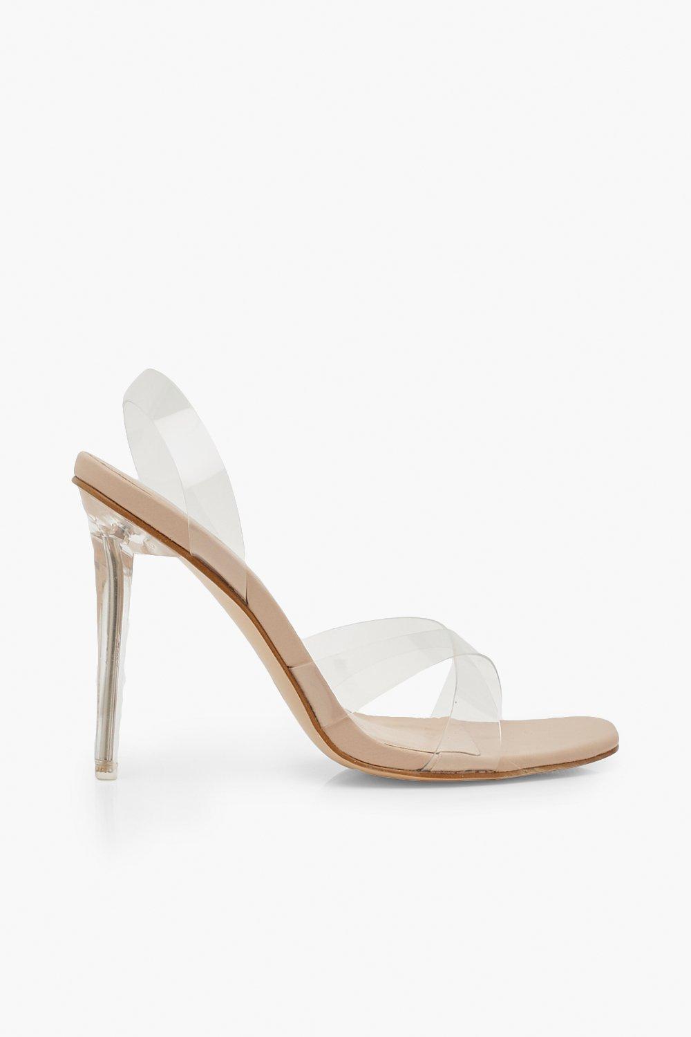 boohoo clear sandals