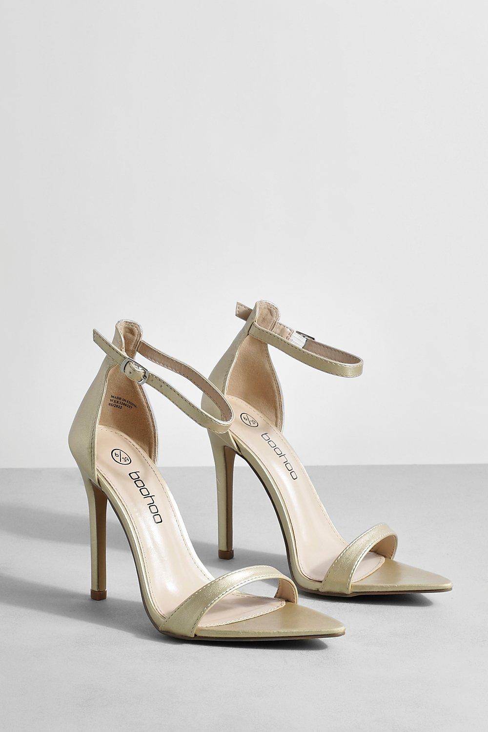 Boohoo gold heels online