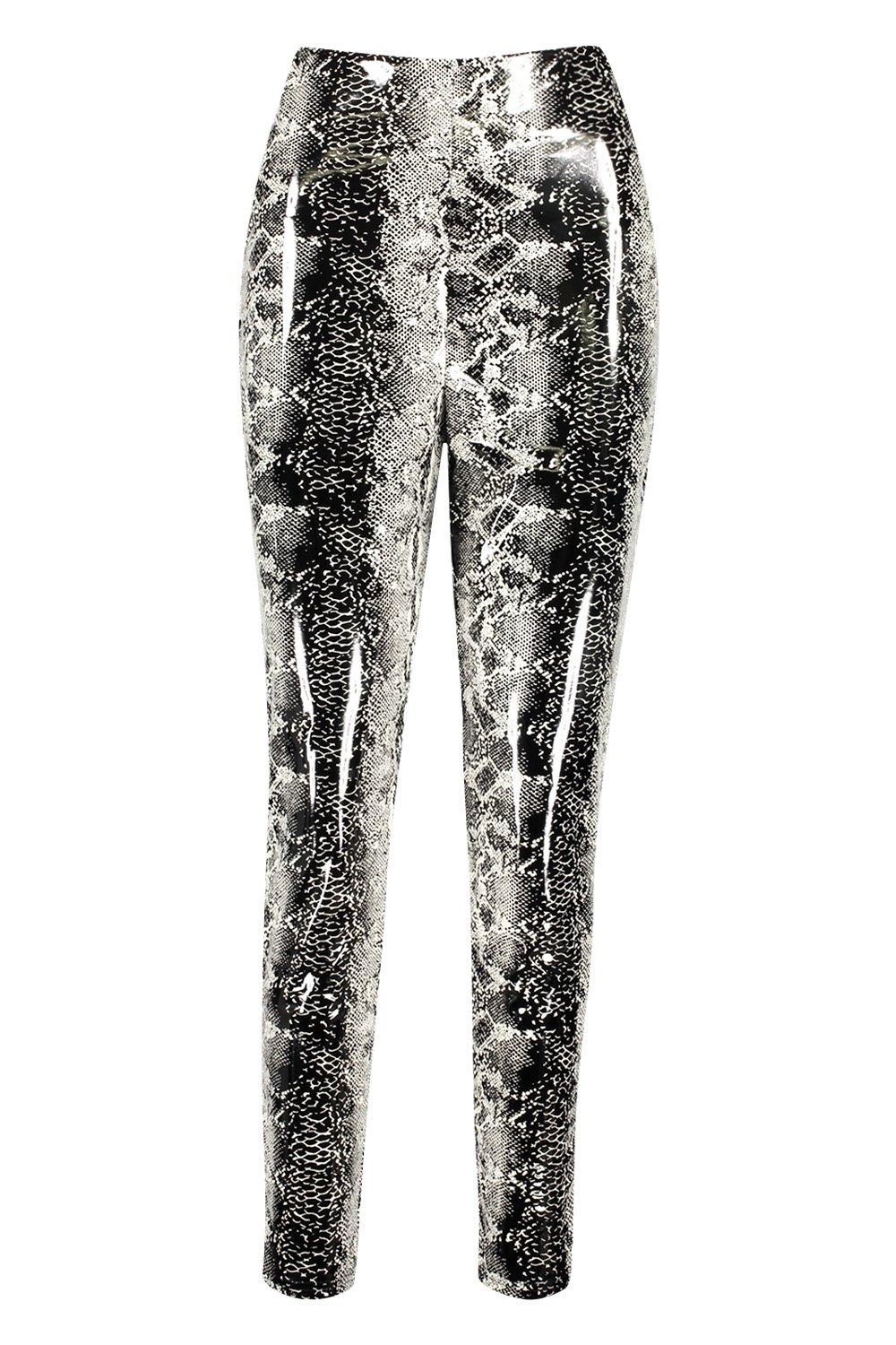 grey snake print jeans