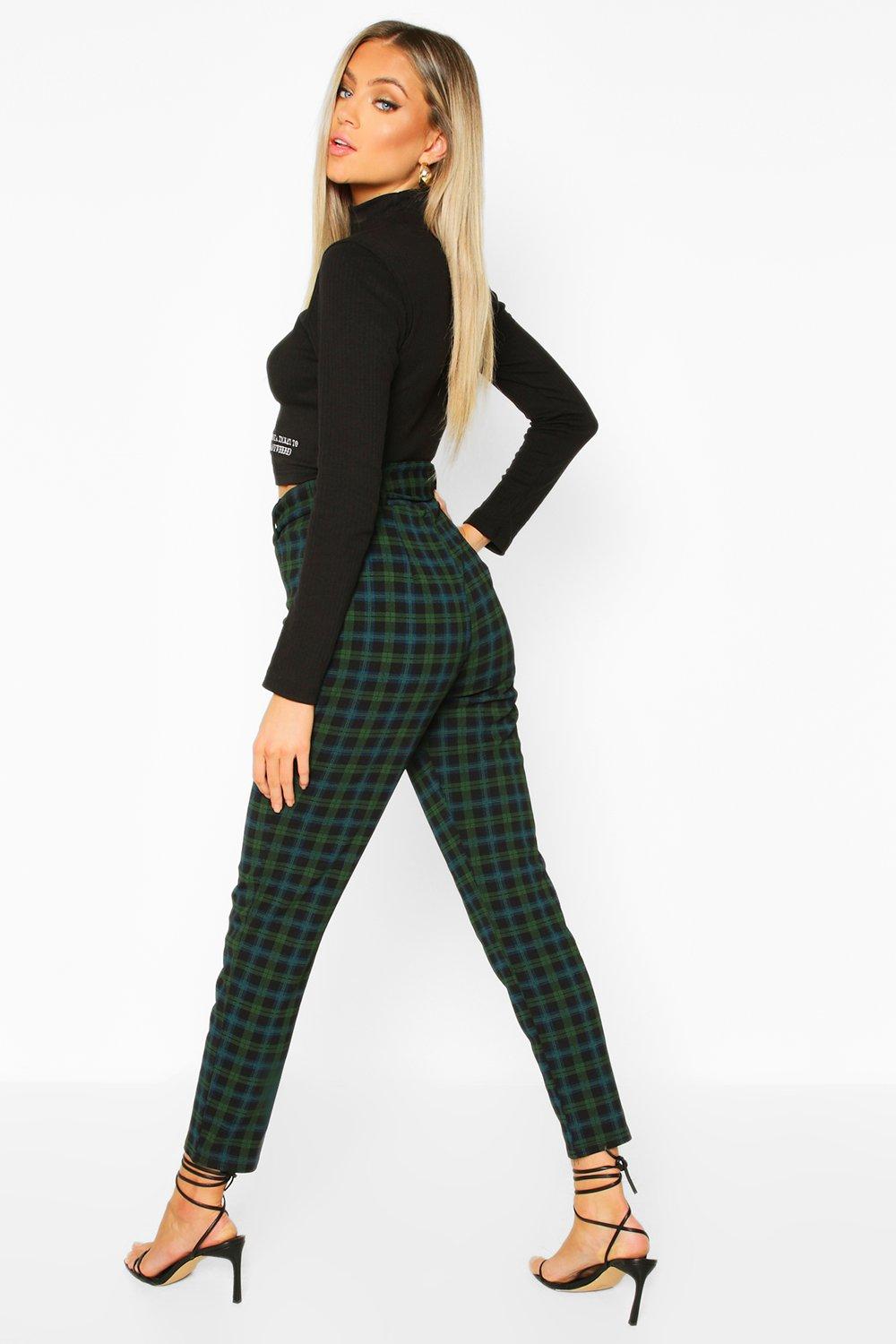 tartan skinny pants
