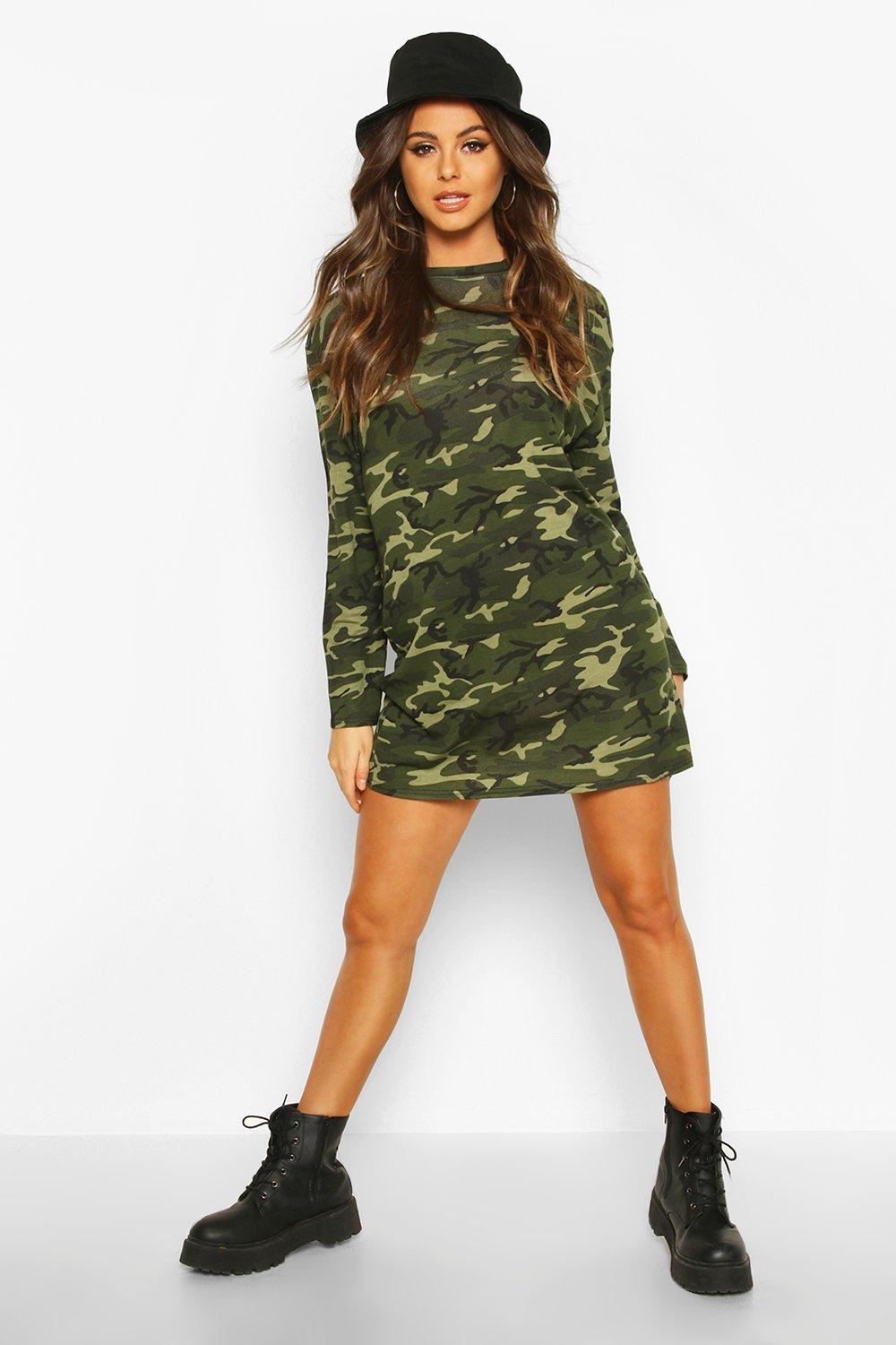 camo shirt dress