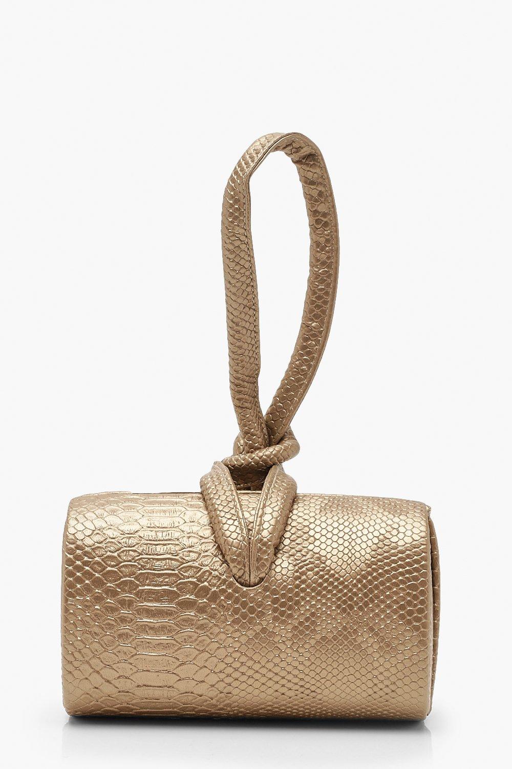 gold clutch bag boohoo