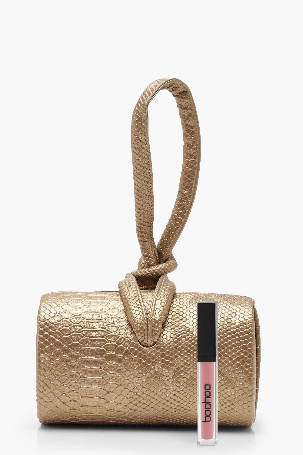 Boohoo rose gold online bag