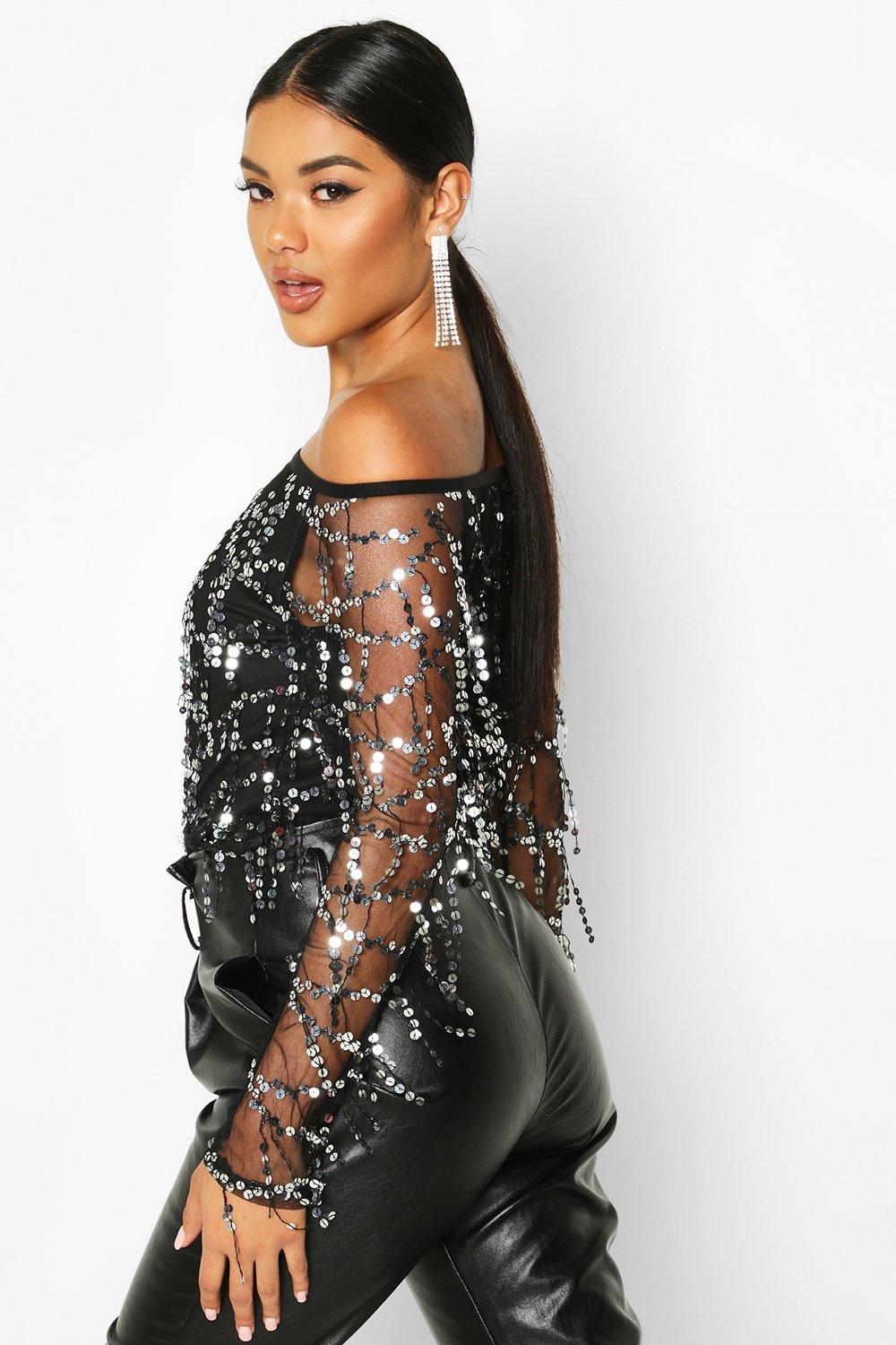 Sparkle off best sale the shoulder top