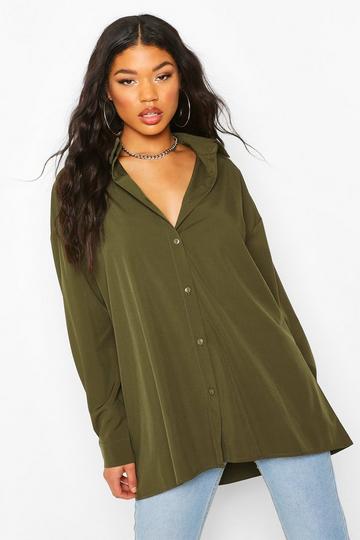 Khaki Extreme Oversized Shirt