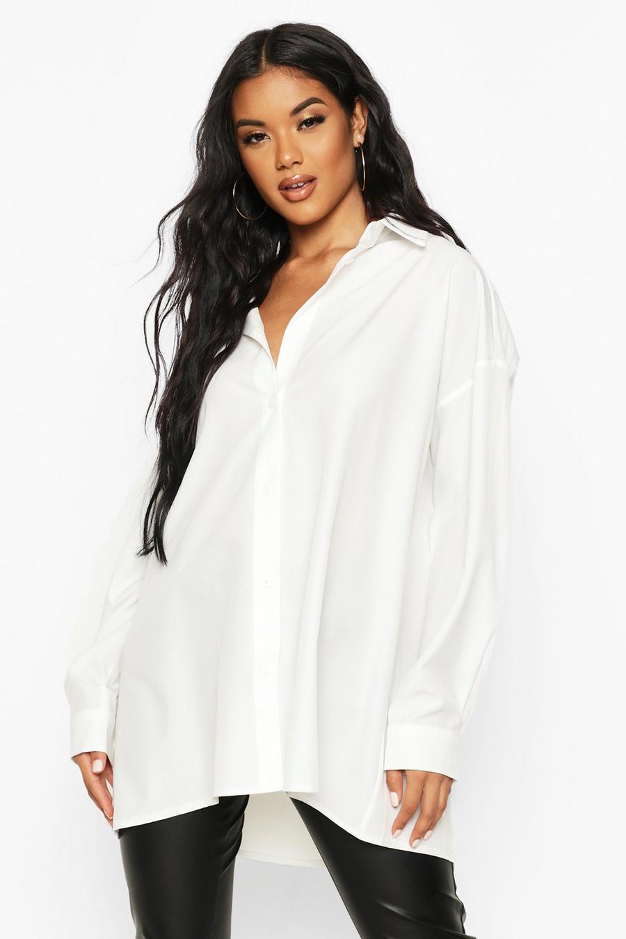 Camicia super oversize, Bianco