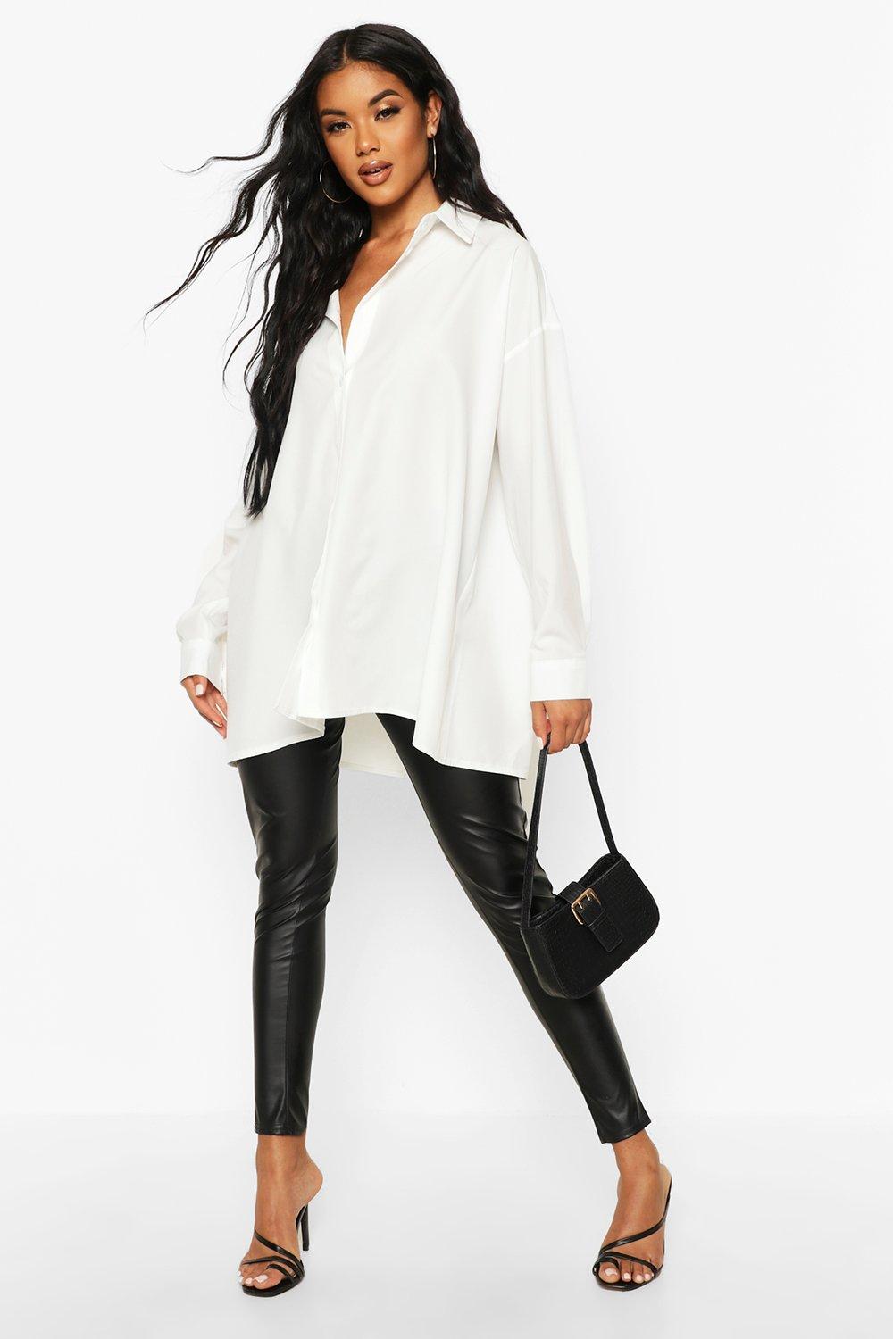 Oversized on sale white shirt