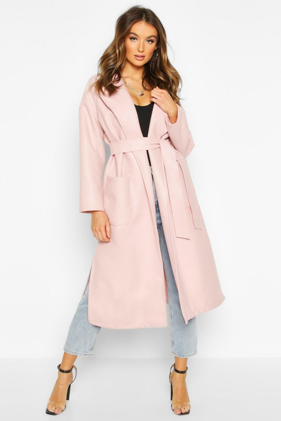Blush Oversized Robe Belted Coat image number 1
