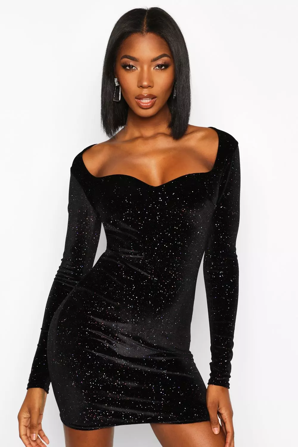 Boohoo best sale glitter dress