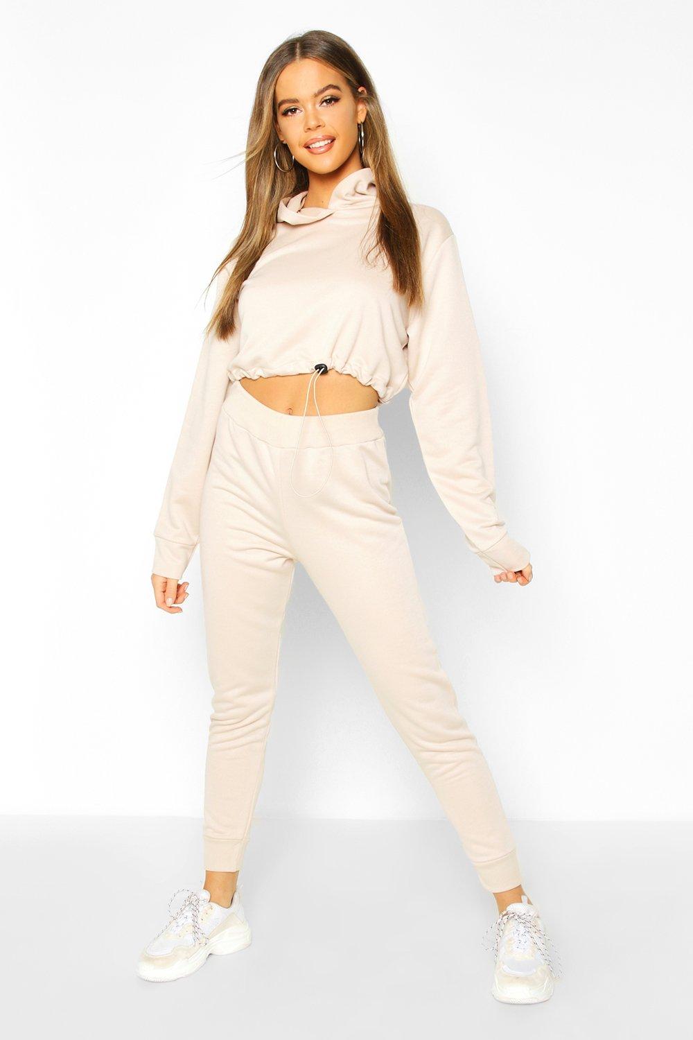 cropped jumper tracksuit