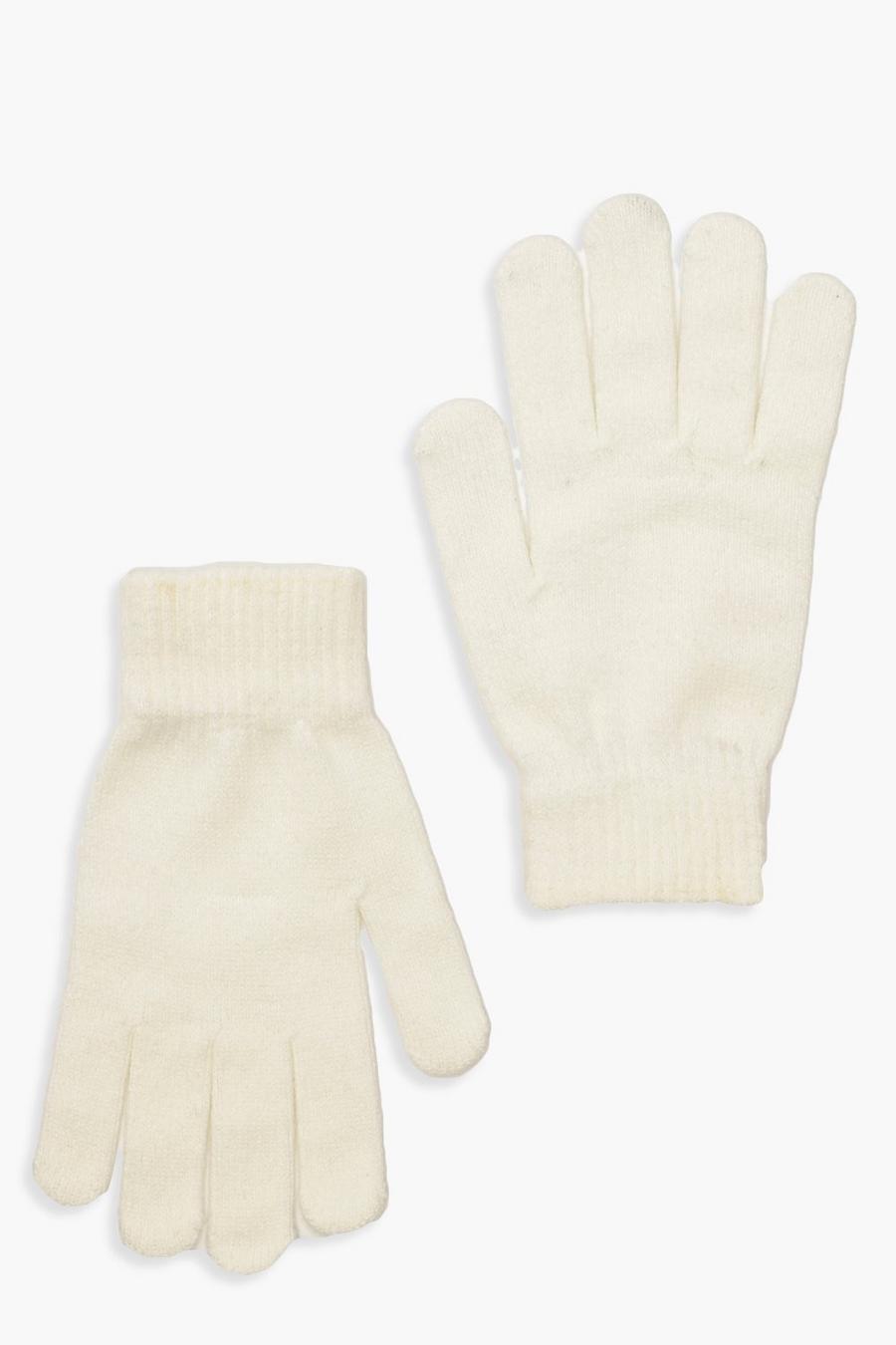 Cream Basic Gloves image number 1
