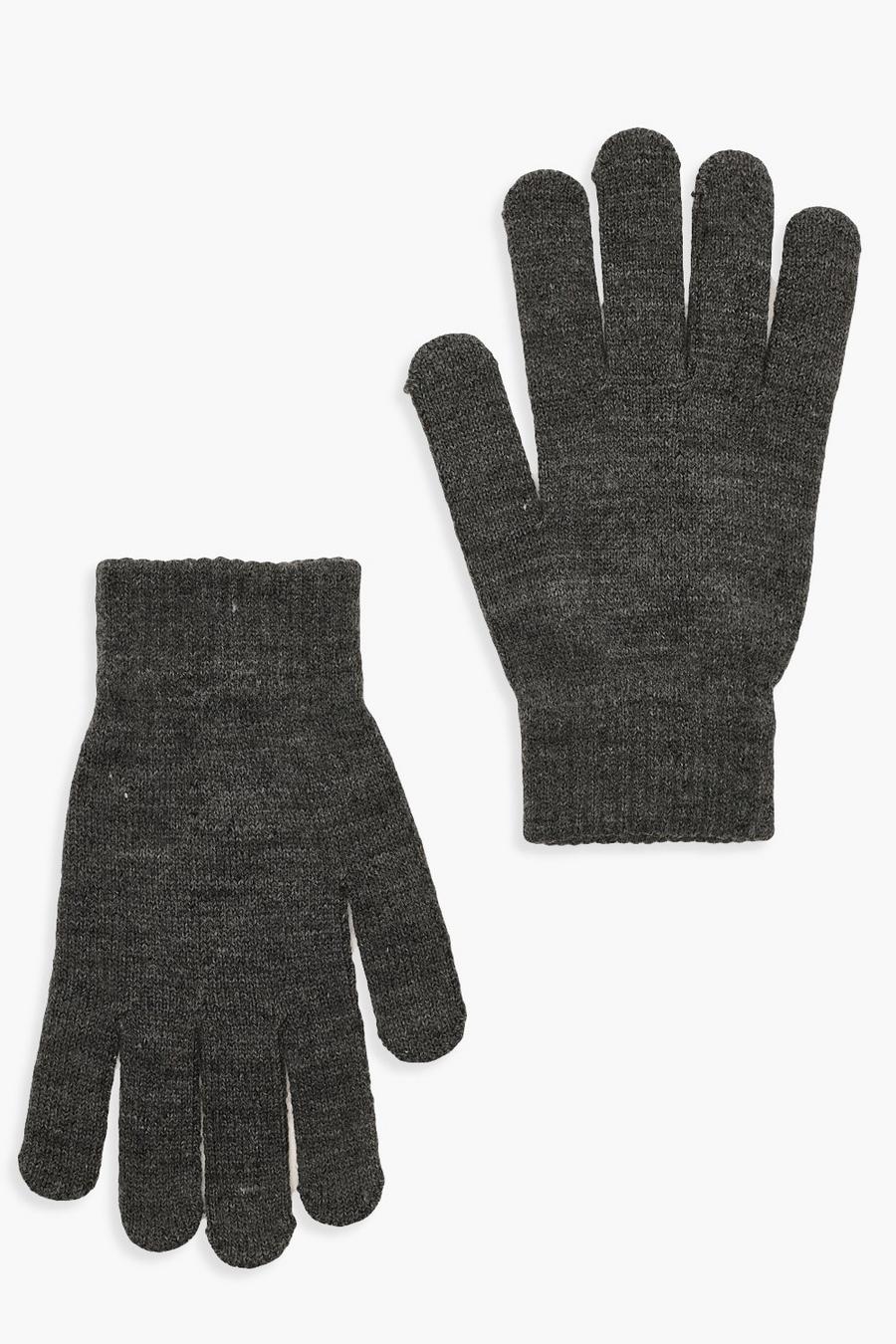 Basic Handschuhe, Grau meliert gris