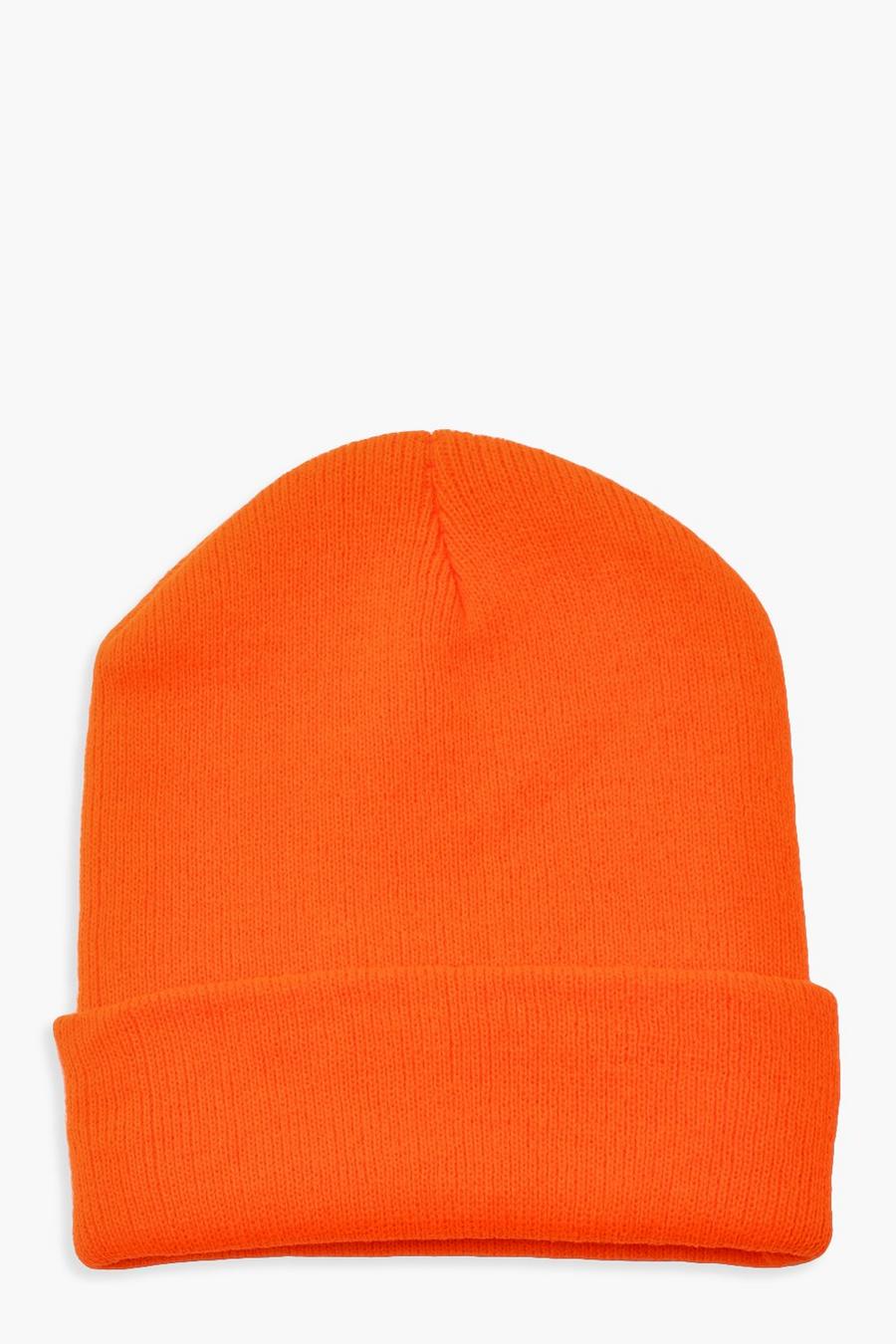 Bonnet tricoté basique, Orange image number 1