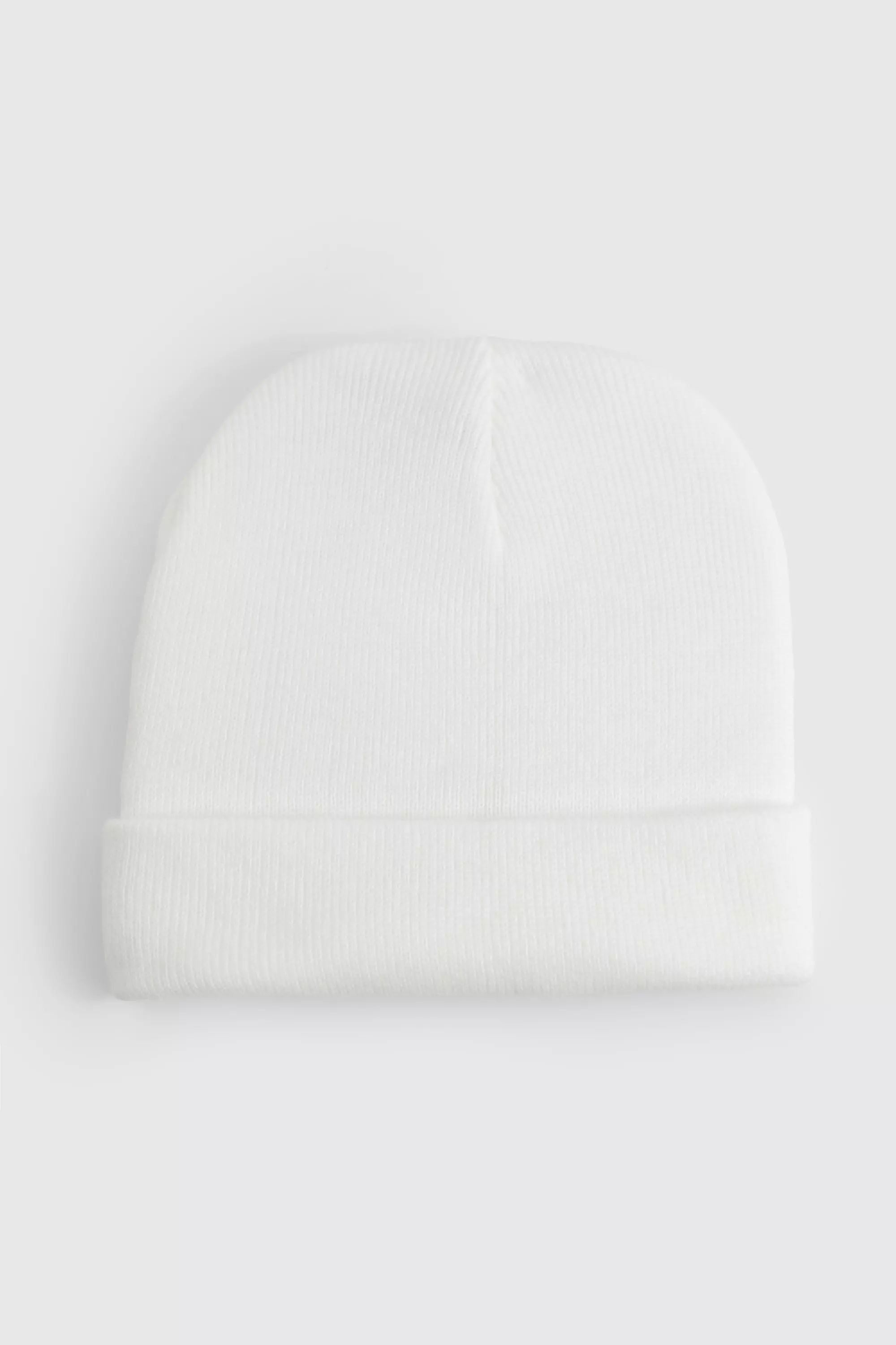 Cream Basic Knitted Beanie alternative image