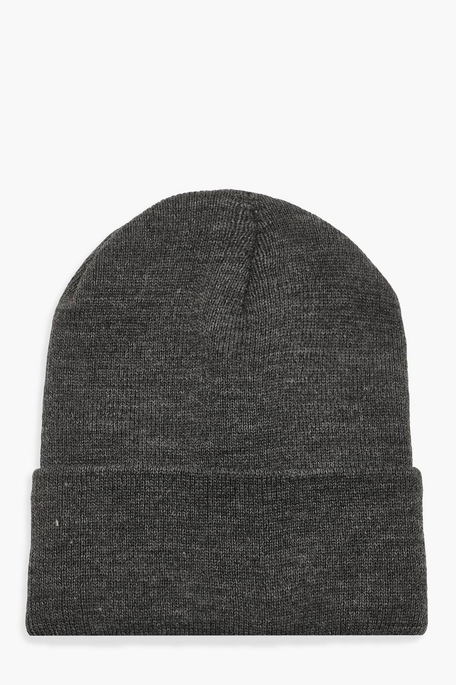 Grey marl gris Basic Knitted Beanie image number 1