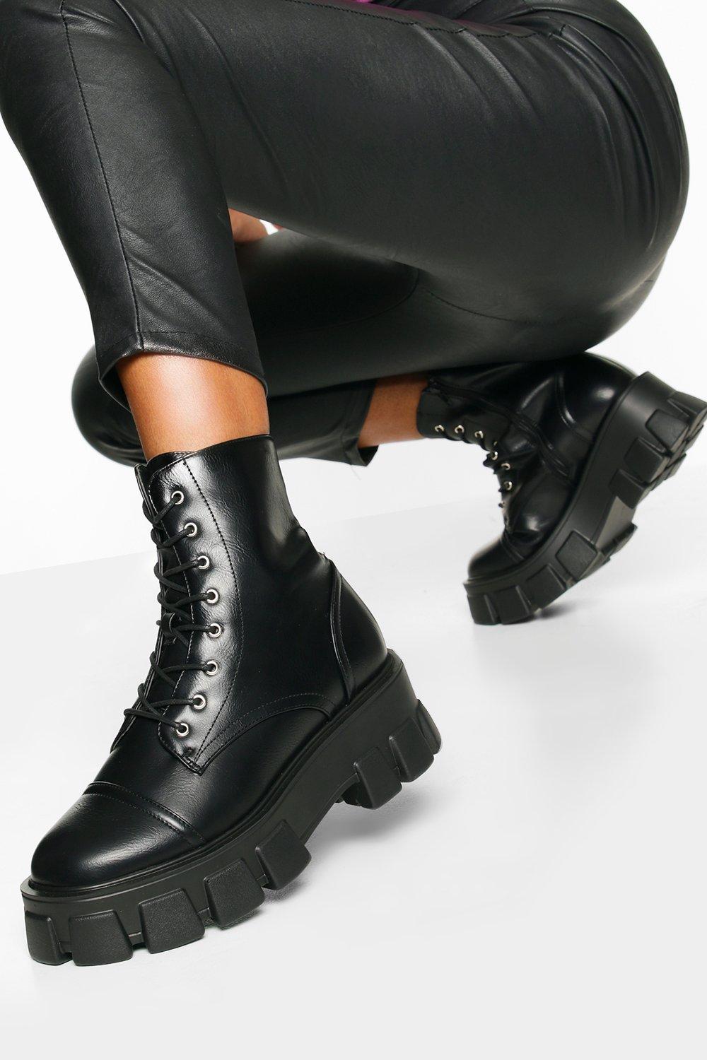 boohoo combat boots