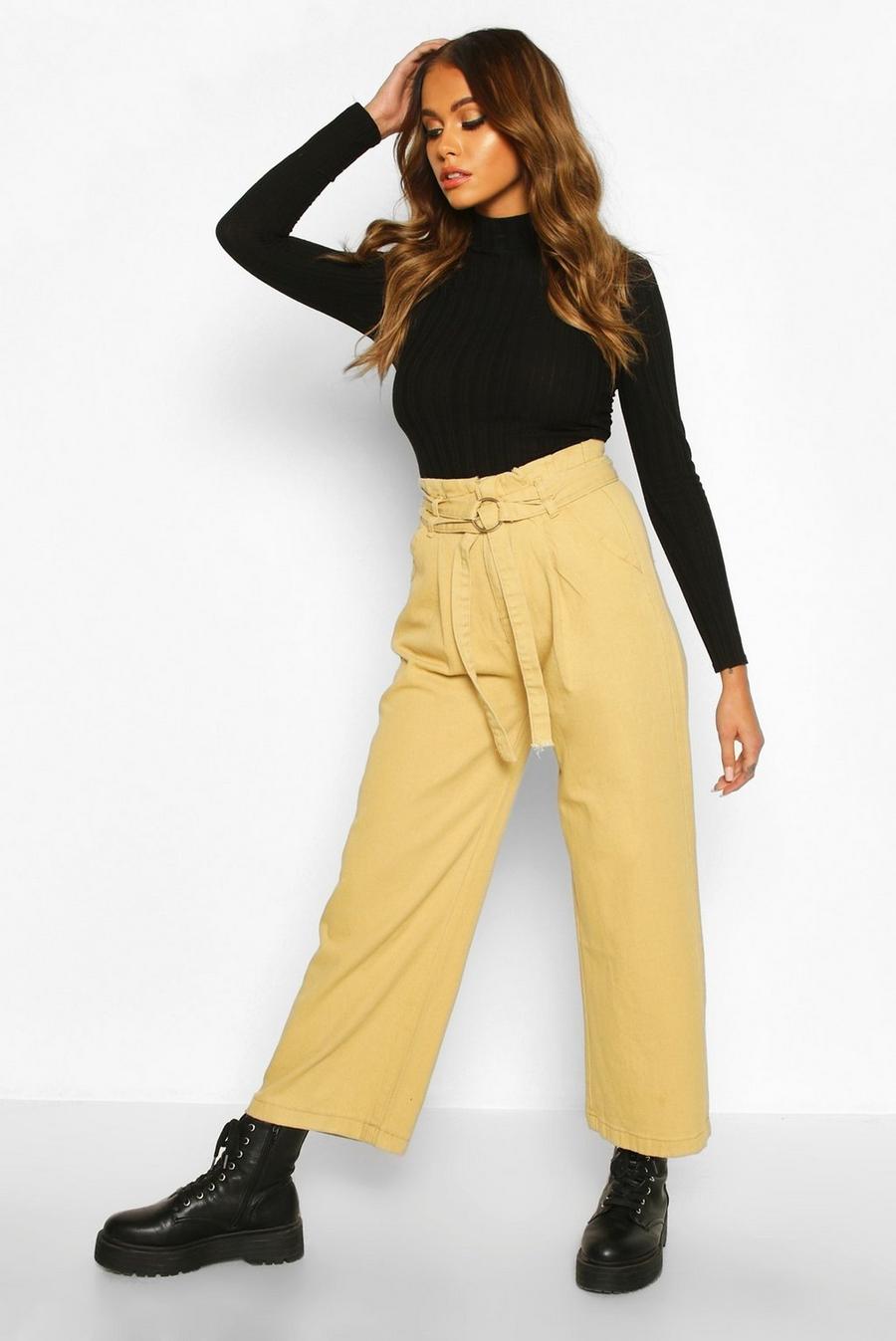 O Ring Belted Wide Leg Utility Pants image number 1