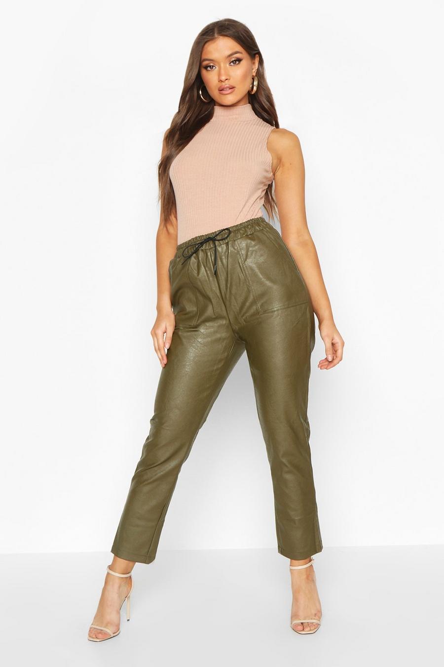 Faux Leather Luxe Jogger image number 1