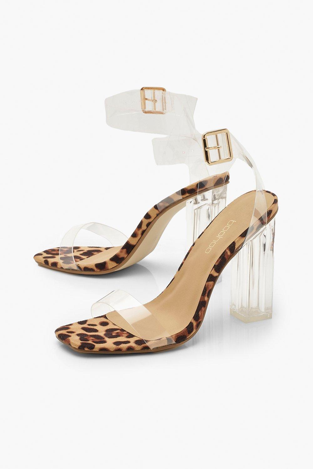 Clear leopard heels hotsell