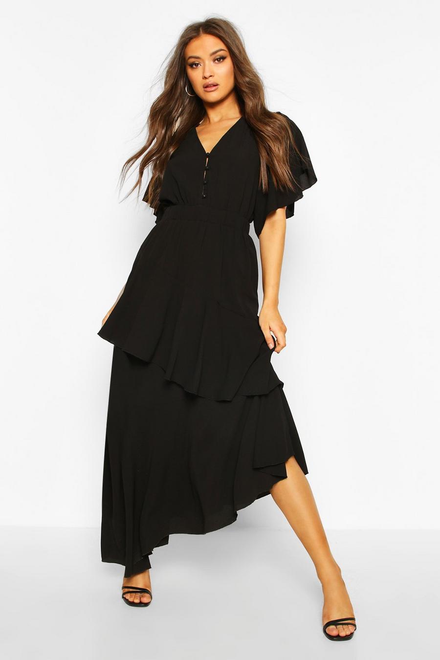 Angel Sleeve Tiered Maxi Dress image number 1