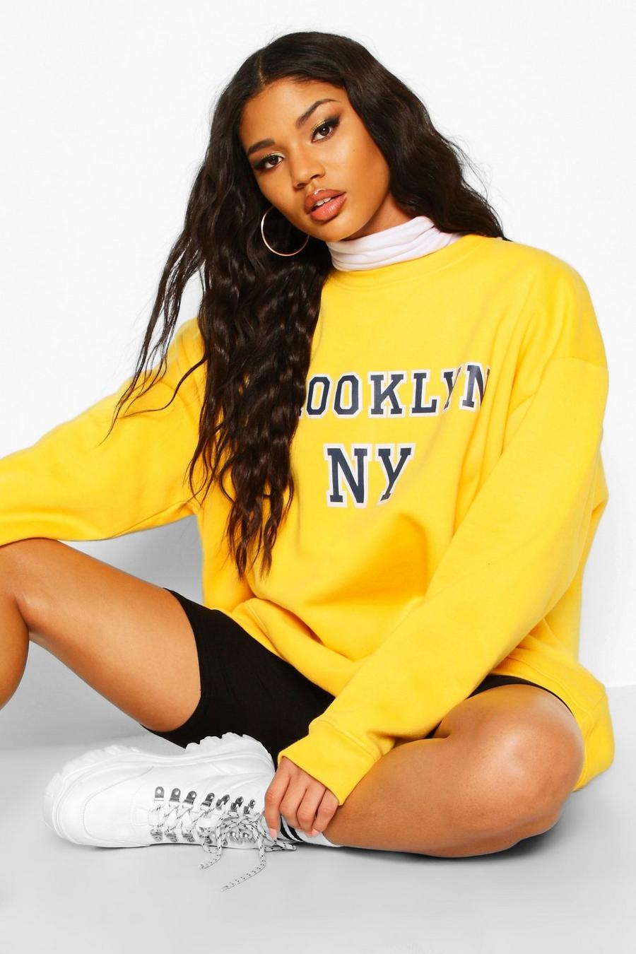 Mustard Oversized Brooklyn Sweater image number 1