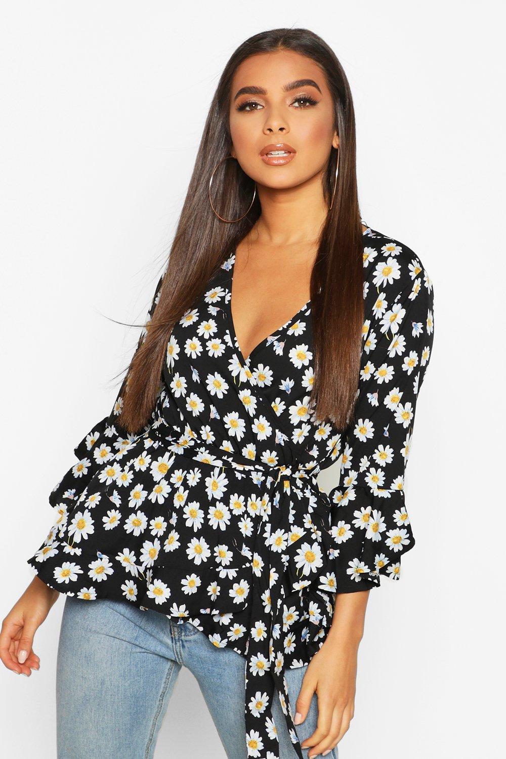 boohoo wrap tops