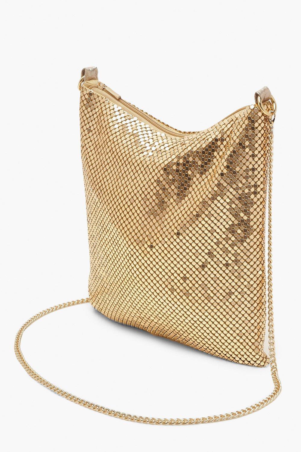 boohoo gold bag