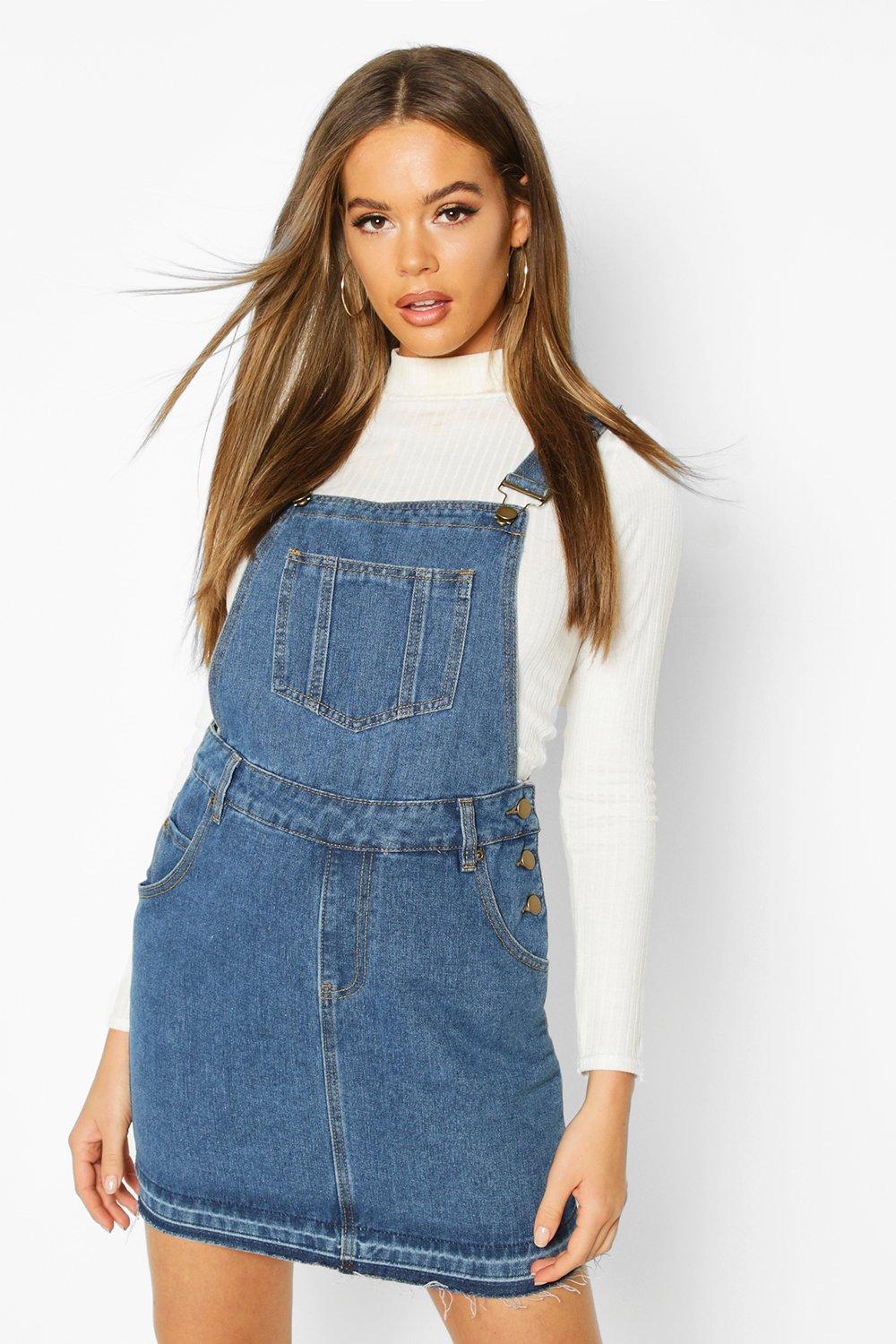 light denim pinafore dress