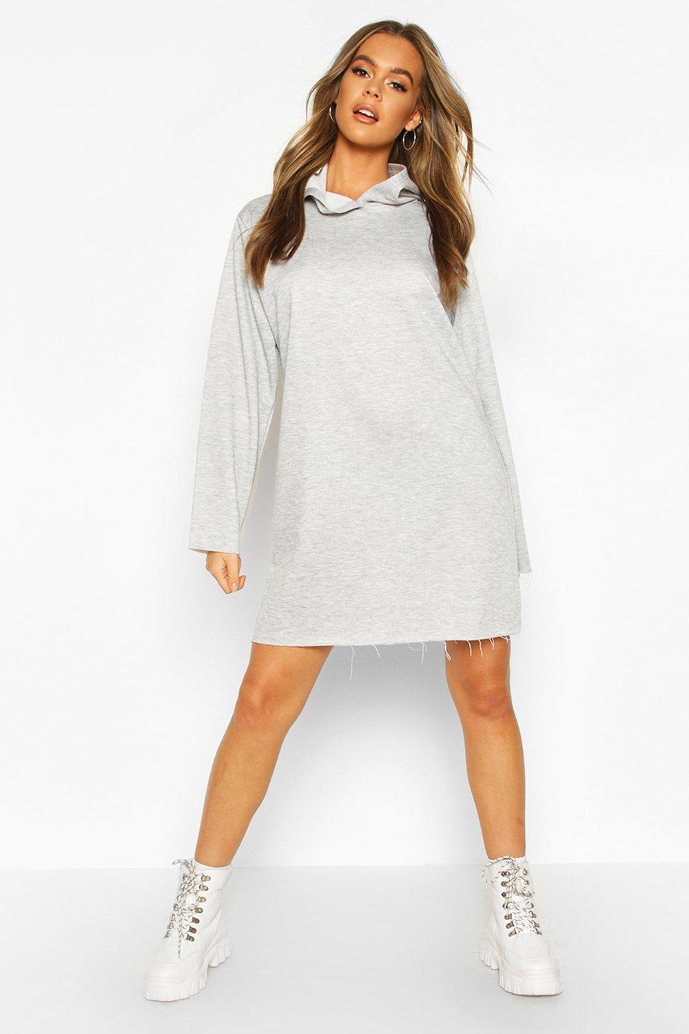 hoodie dress white