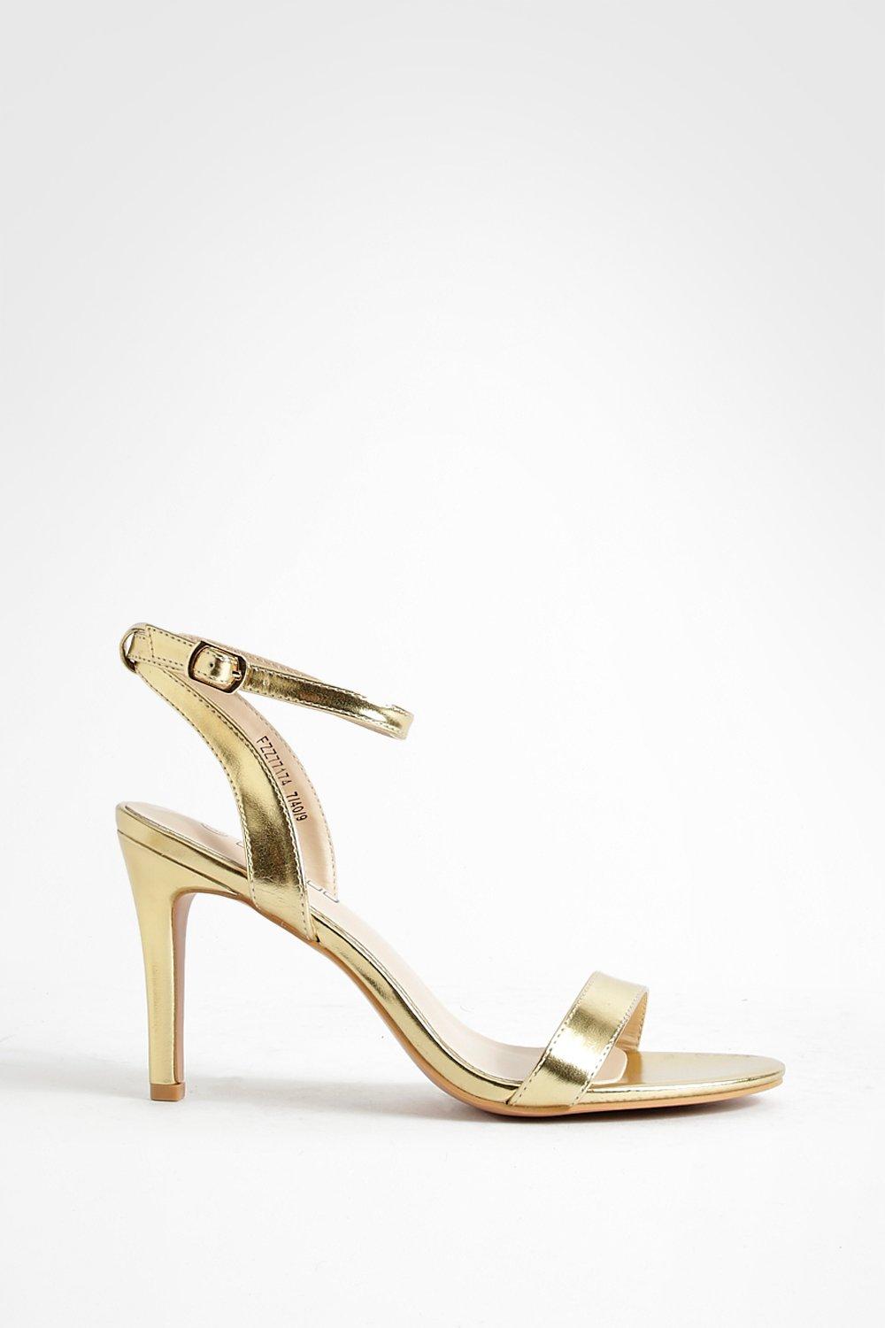 Gold metallic barely there hot sale sandals