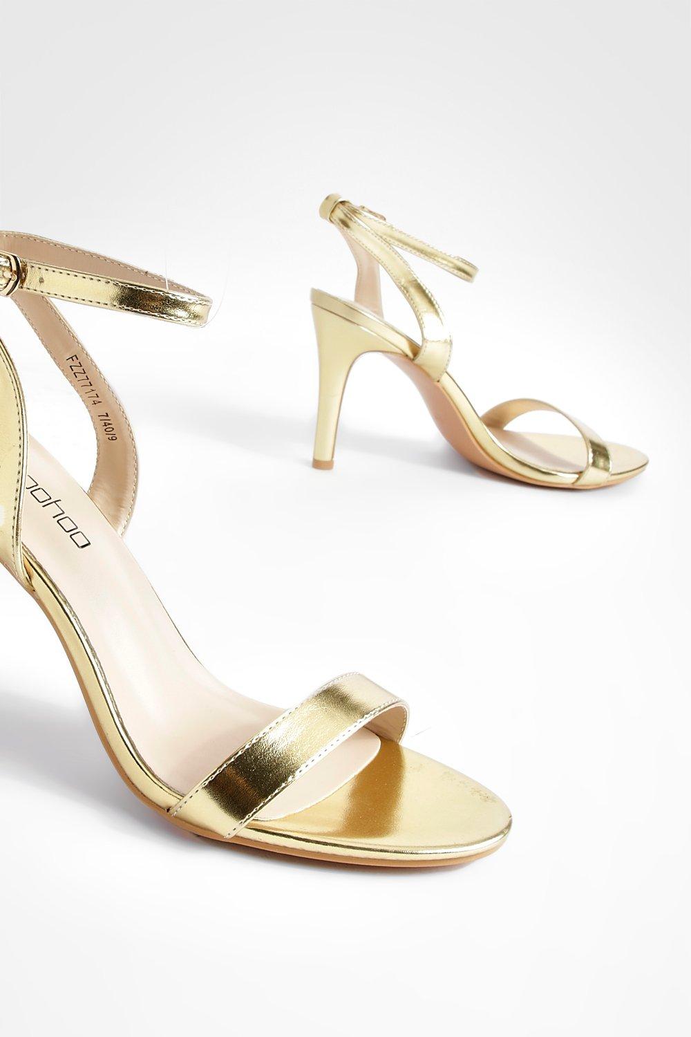 Gold metallic store barely there sandals