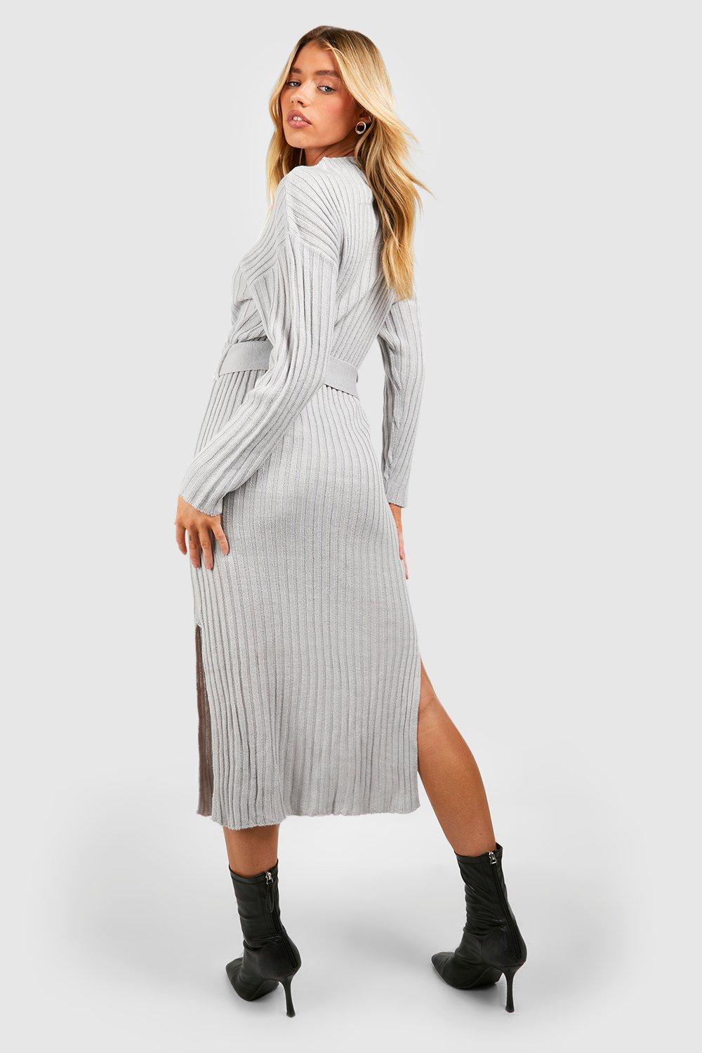 Knit tie waist dress hotsell