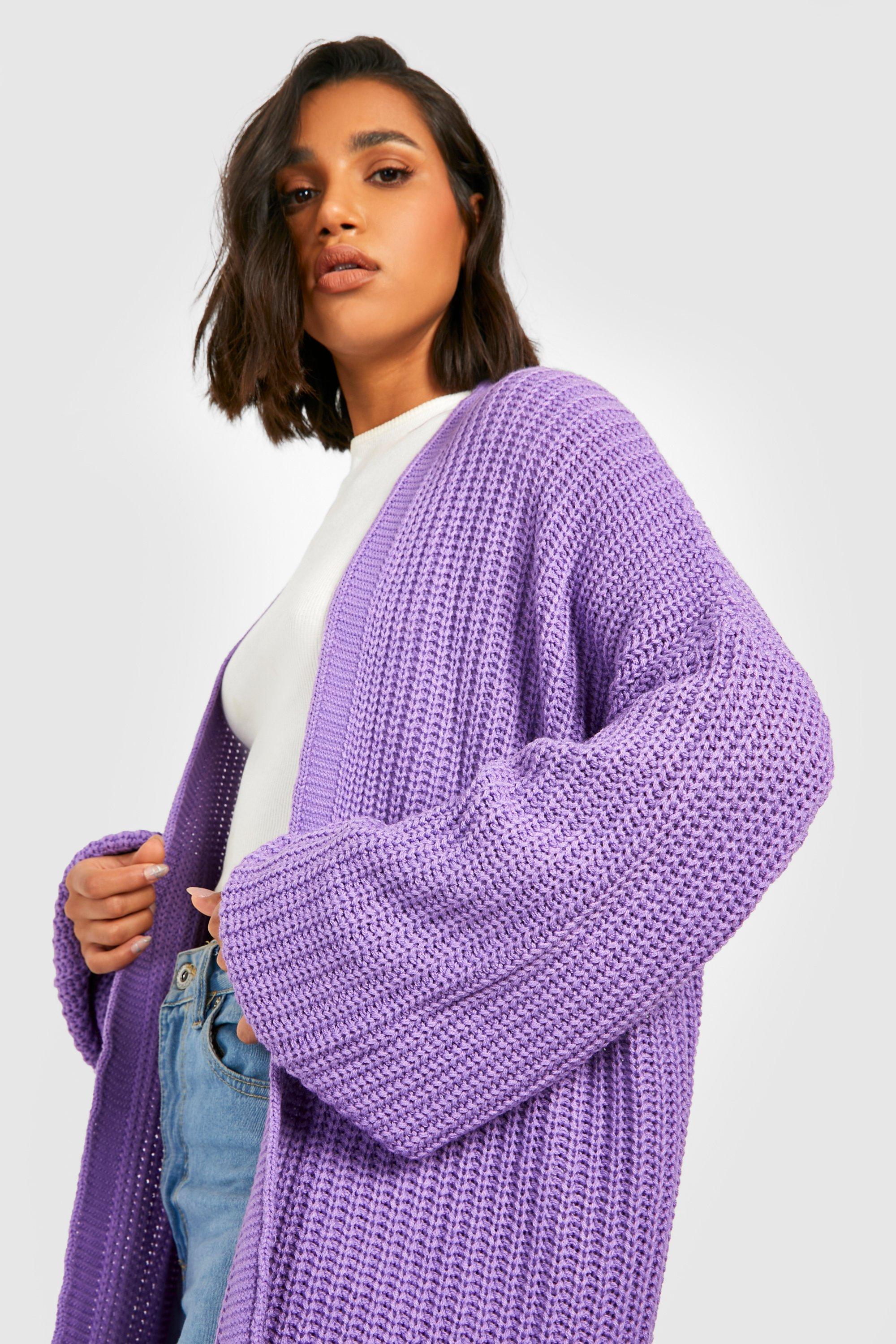 Clothing Womens Clothing Jumpers Cardigans Knitted Cardigan Oversized Chunky Ladies Balloon Sleeve Long Maxi Cardigan 