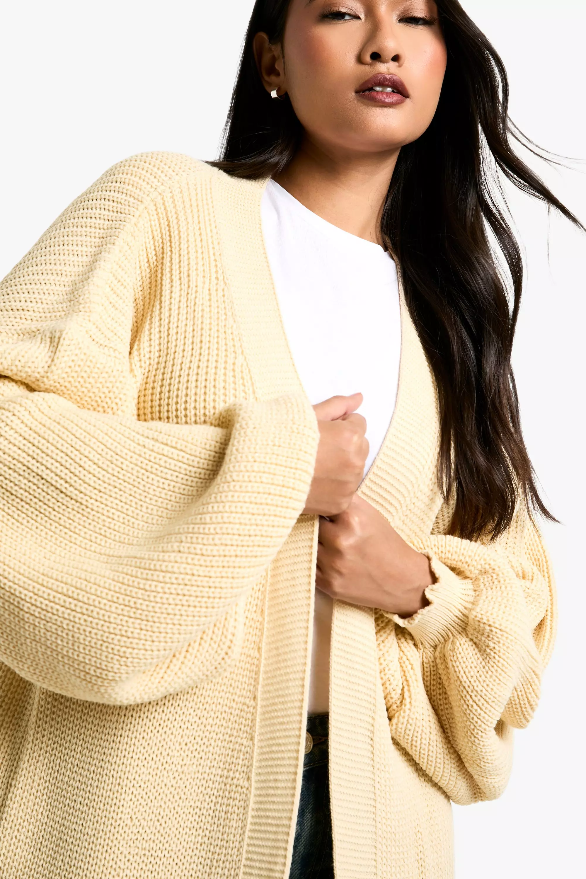 Oversized Balloon Sleeve Cardigan