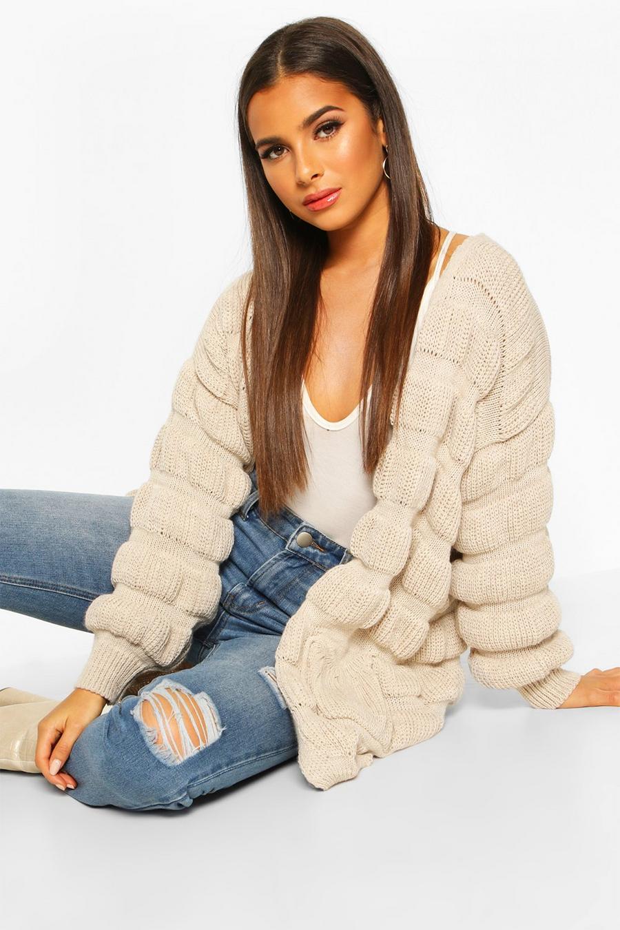 Bubble Knit Edge To Edge Cardigan image number 1