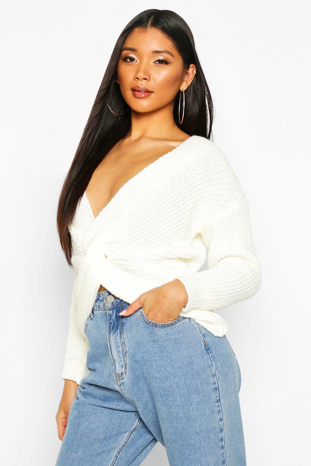 White twist front clearance jumper