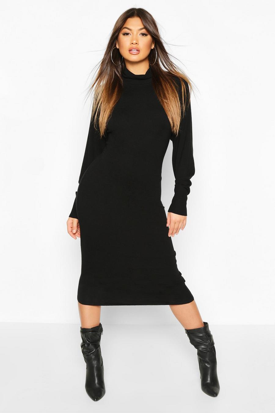 Roll Neck Knitted Midi Dress image number 1