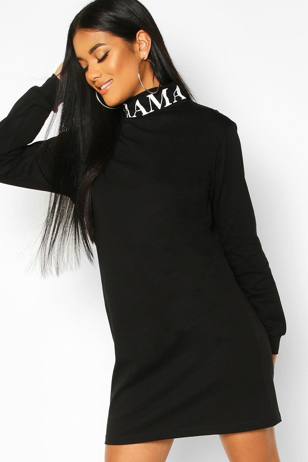 high neck tshirt dress