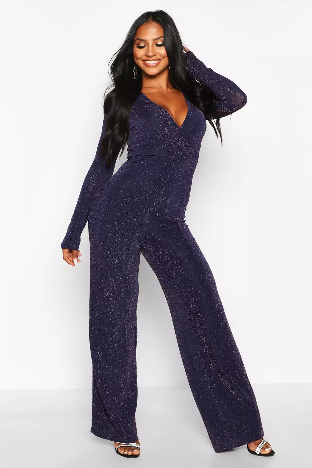 Navy glitter jumpsuit online