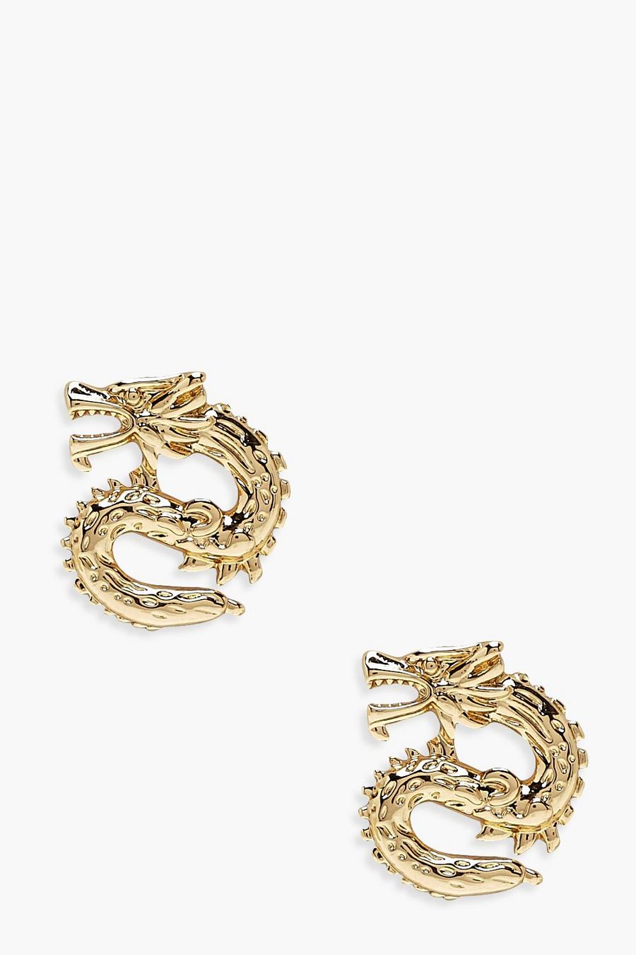 Gold Dragon Stud Earring image number 1