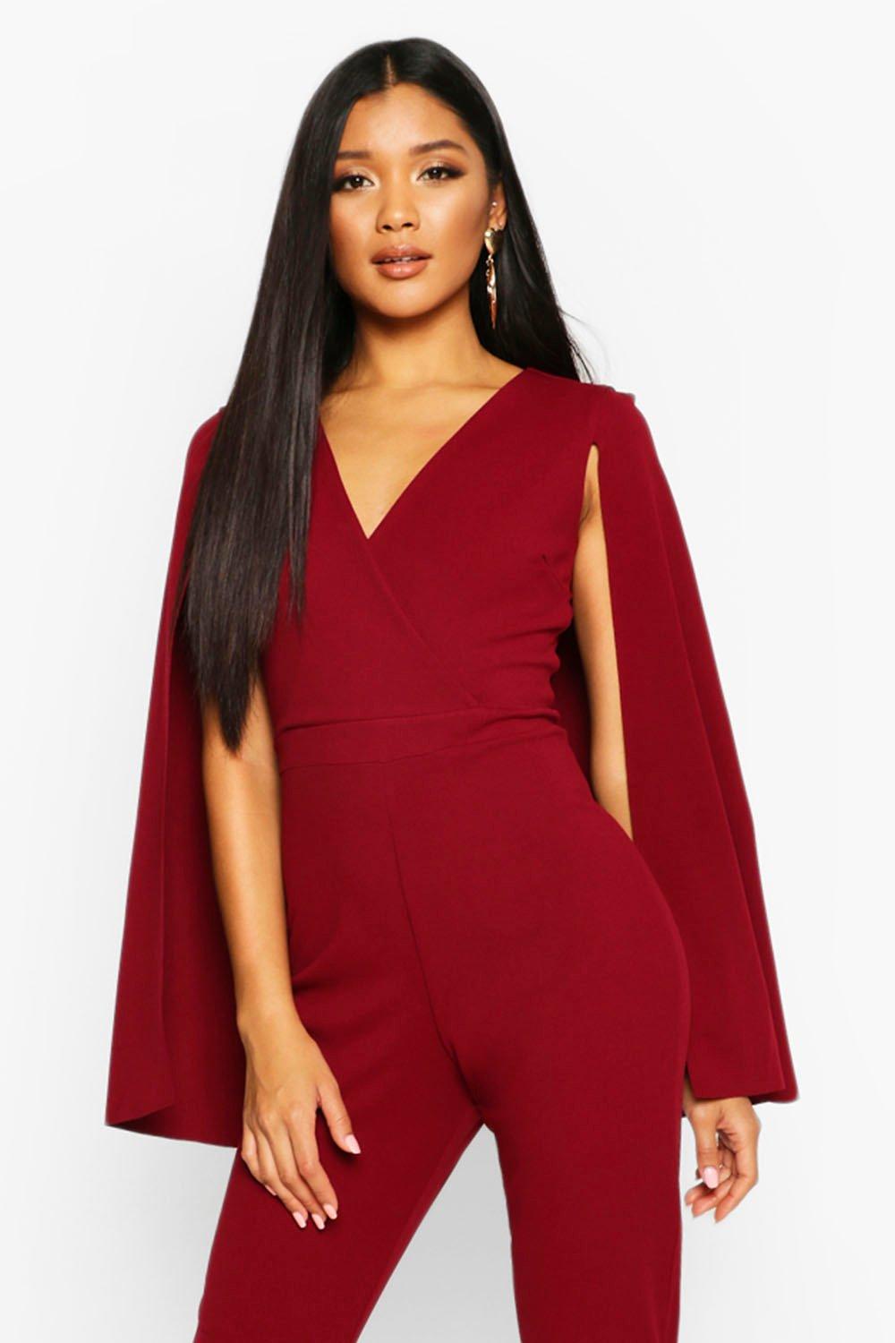 boohoo cape jumpsuit