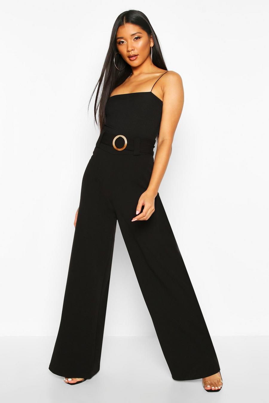 O Ring Wide Leg Tailored Pants image number 1