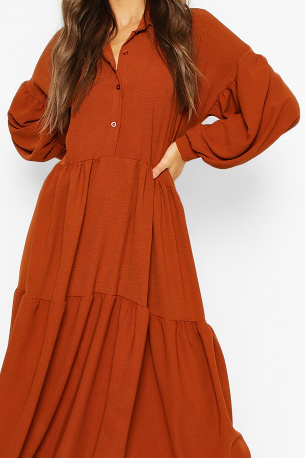 boohoo long shirt dress