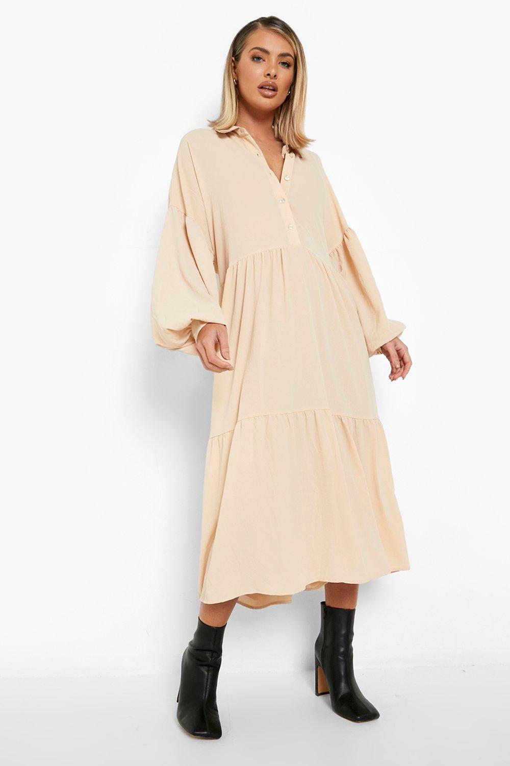 Boohoo maxi 2025 shirt dress